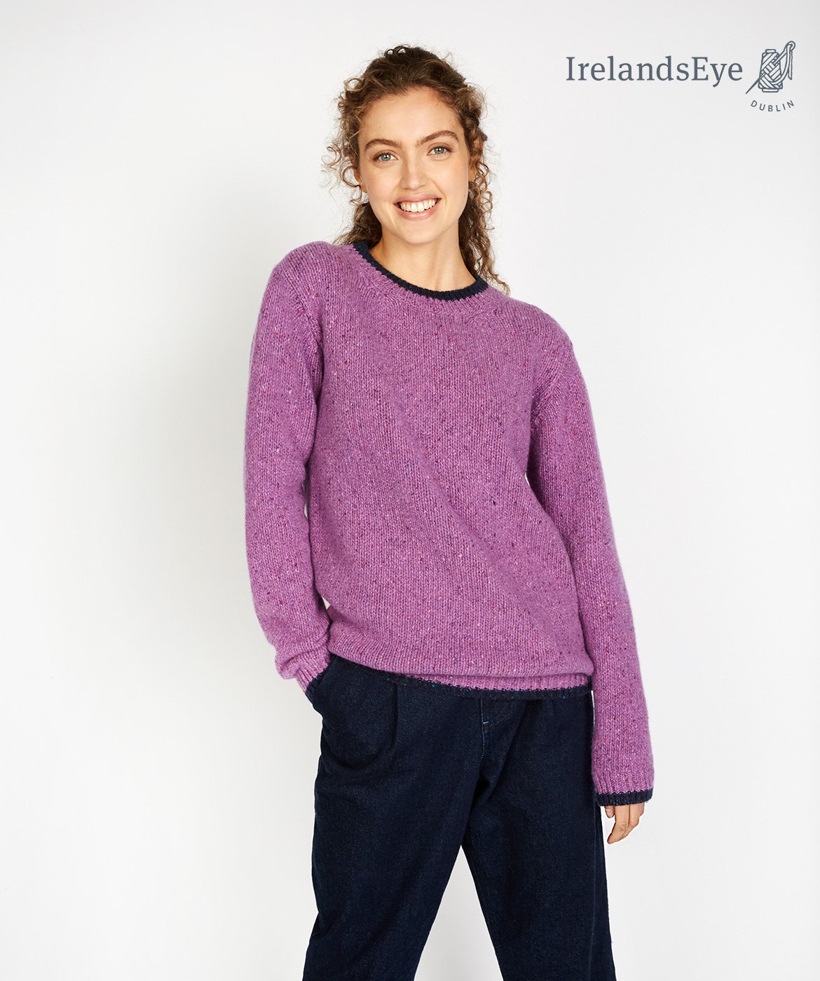 Pinque axelia textured crew neck pullover hotsell